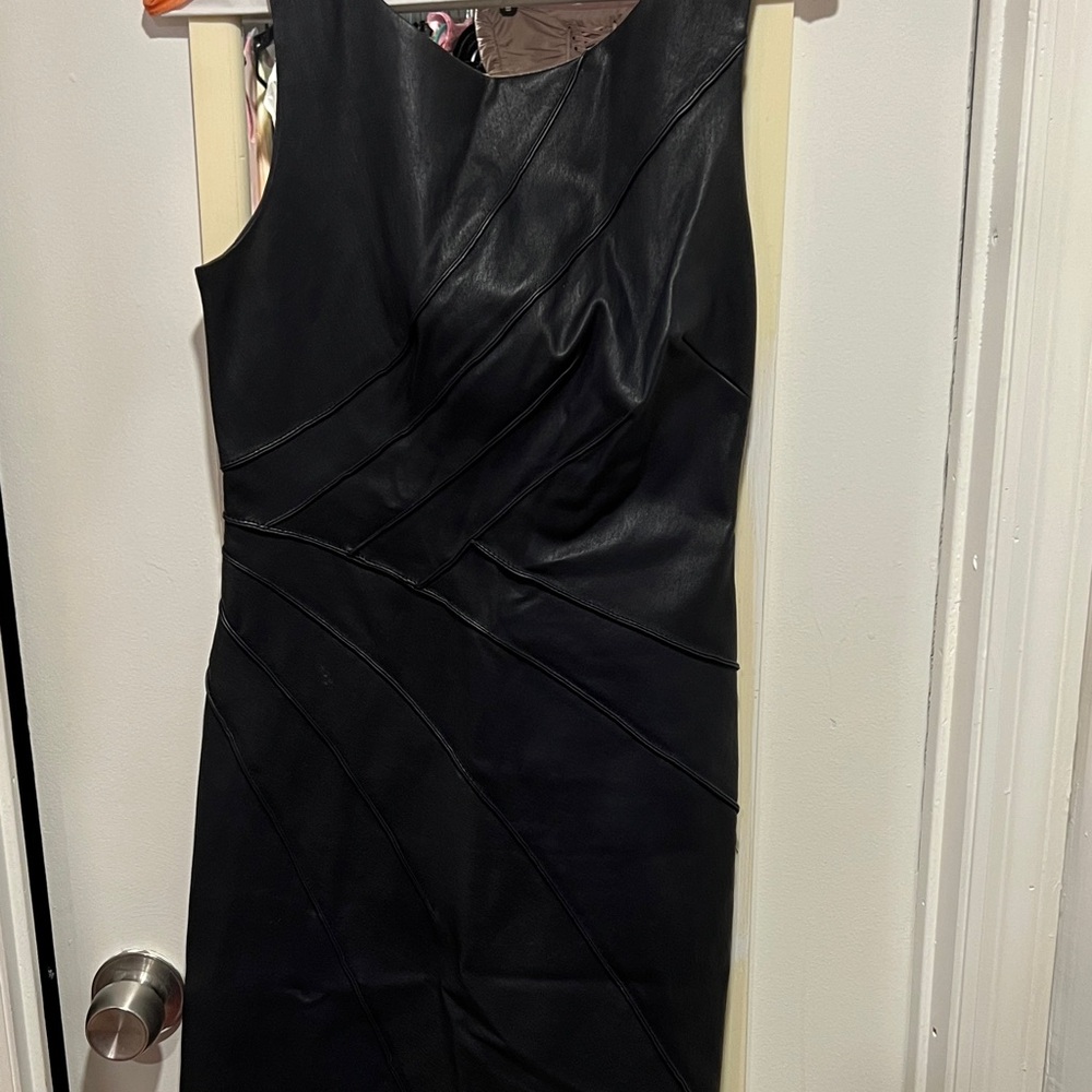 Vakko Black Textured Mini Dress
